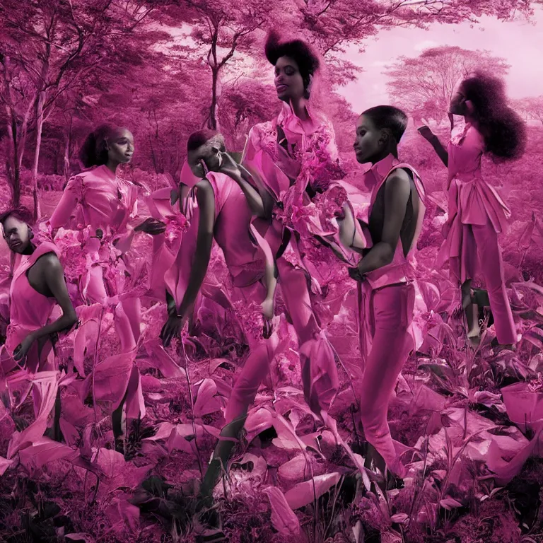 Image similar to fragrance advertising campaign by richard mosse