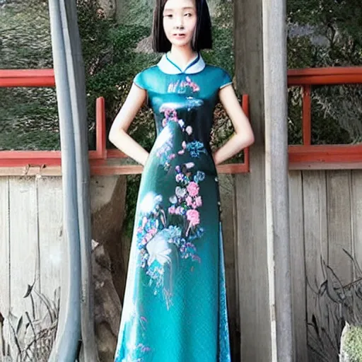 Image similar to a beautiful dress, chinese style, ghibli style - n