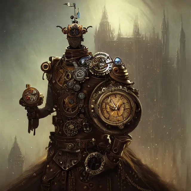 Prompt: steampunk knight of the round table, smiling, perfect face, gears, cinematic, elegant, highly detailed, psychedelic, digital painting, artstation, smooth, hard focus, illustration, art by jessica rossier and and brian froud