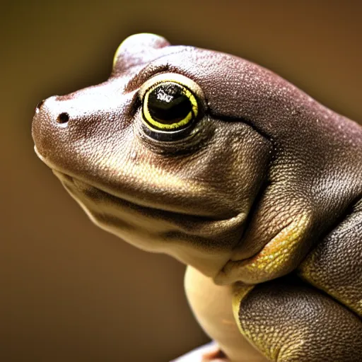 Prompt: a portrait photo of frog dog, award winning photography, 5 0 mm