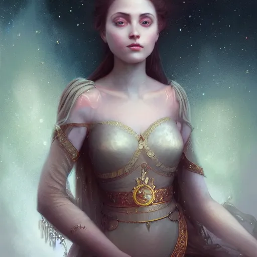 Prompt: a beautiful digital painting of a princess, princess, the moon behind her, intricate, cinematic lighting, highly detailed, digital painting, concept art, smooth, sharp focus, illustration, art by tom bagshaw, artgerm and greg rutkowski 1 0 k