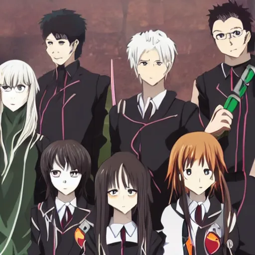 Prompt: Group photo of the anime 'Ghost Slayer'