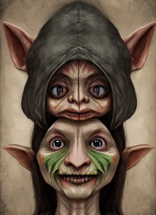 Image similar to medieval goblin faces painted by nicoletta ceccoli, detailed digital art, trending on Artstation