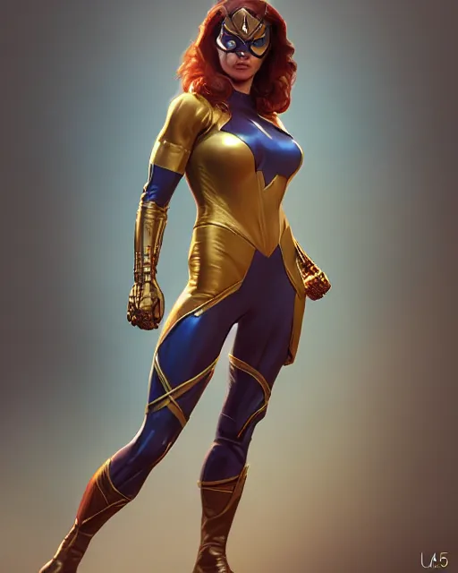 Image similar to Natasha Nice as a marvel superheroine, au naturel, hyper detailed, digital art, trending in artstation, cinematic lighting, studio quality, smooth render, unreal engine 5 rendered, octane rendered, art style by klimt and nixeu and ian sprigger and wlop and krenz cushart