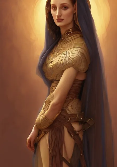 Prompt: sansa angeline jolie gessica chastain egypt mummy, intricate, elegant, highly detailed, digital painting, artstation, concept art, smooth, sharp focus, illustration, art by artgerm and greg rutkowski and alphonse mucha and william - adolphe bouguereau