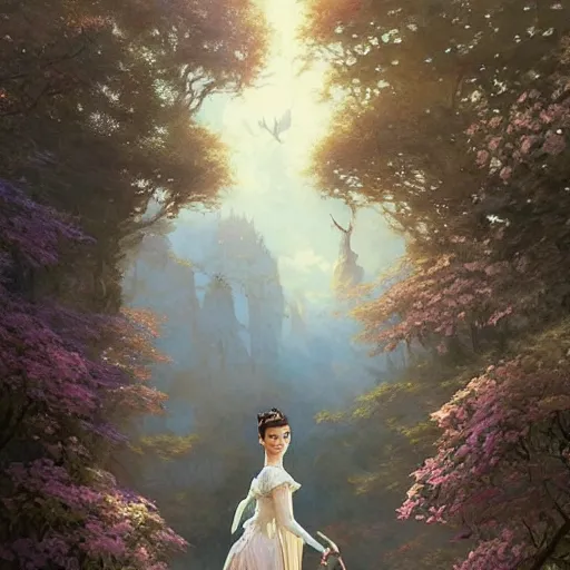 Image similar to audrey hepburn in an epic victorian novel, various backgrounds, intricate, elegant, highly detailed, digital painting, artstation, matte, illustration, art by artgerm, greg rutkowski, loish, rhads, ferdinand knab, makoto shinkai, lois van baarle, ilya kuvshinov, rossdraws, tom bagshaw