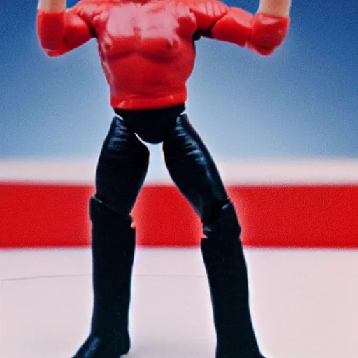 Image similar to john farnham as a 1 9 8 0 s wrestling action figure