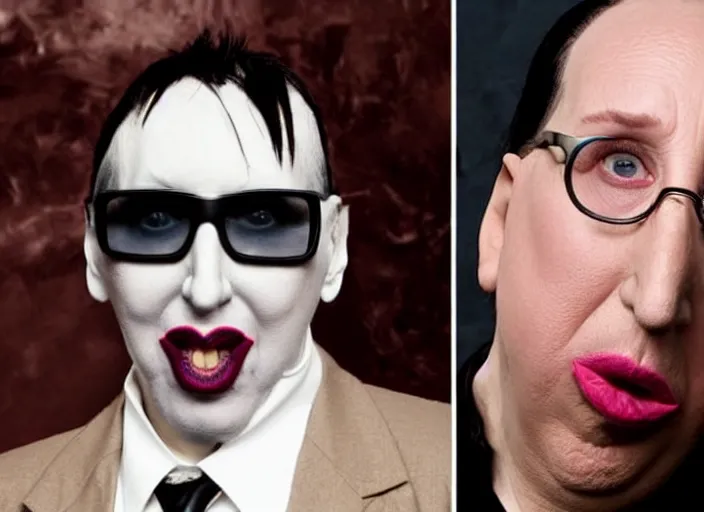 Image similar to marilyn manson danny devito