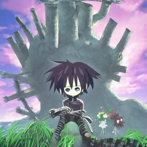 Prompt: edward scissorhands in made in abyss