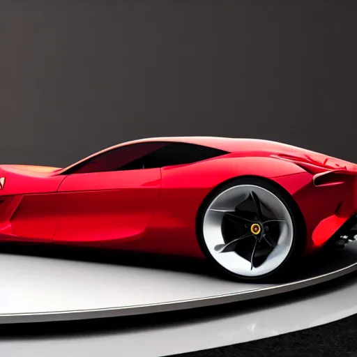 Image similar to a red ferrari wheelchair concept render