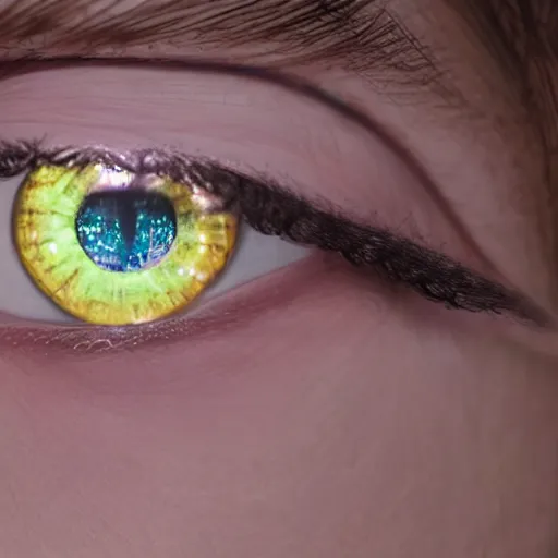 Prompt: a beautiful illustration of the eyes of the devil, 4 k detailed, crystal lighting, highly detailed, hyperrealistic, unreal engine