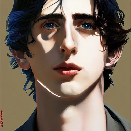 Image similar to platinum blonde timothee chalamet, realistic shaded perfect face, fine details. anime. realistic shaded lighting poster by ilya kuvshinov katsuhiro otomo ghost - in - the - shell, magali villeneuve, artgerm, jeremy lipkin and michael garmash and rob rey