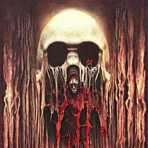 Image similar to acid rich colors, giger beksinski gammell horror king chaos, bleeding colors, big budget movie scene, horror reality, award winning photograph, cinematic lighting, realistic!, hyperrealism, realistic refine flavor, real polaroid picture