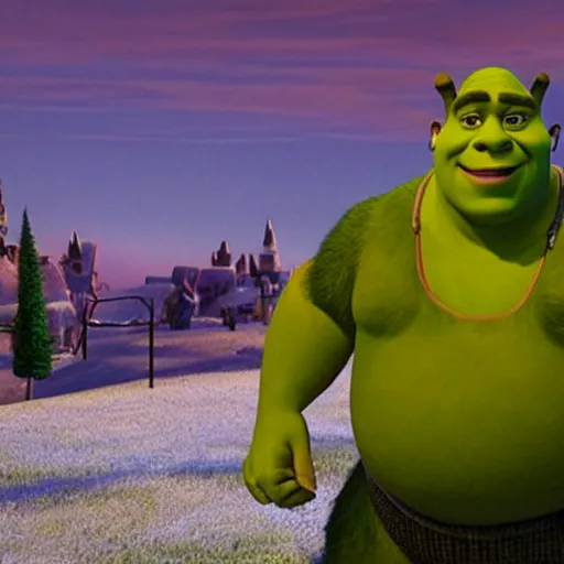 Image similar to jerry seinfeld as shrek movie still