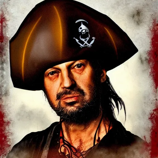 Image similar to Traian Basescu as a pirate