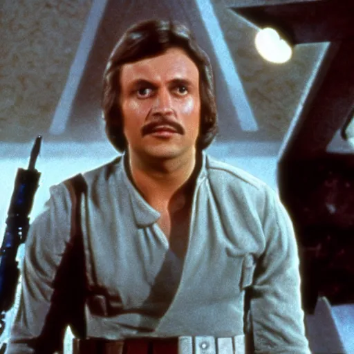 Prompt: mike syoklosa in star wars ( 1 9 7 7 )