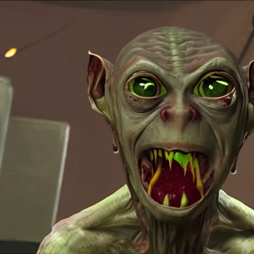 Image similar to Gollum eating watermelon gta v loading screen