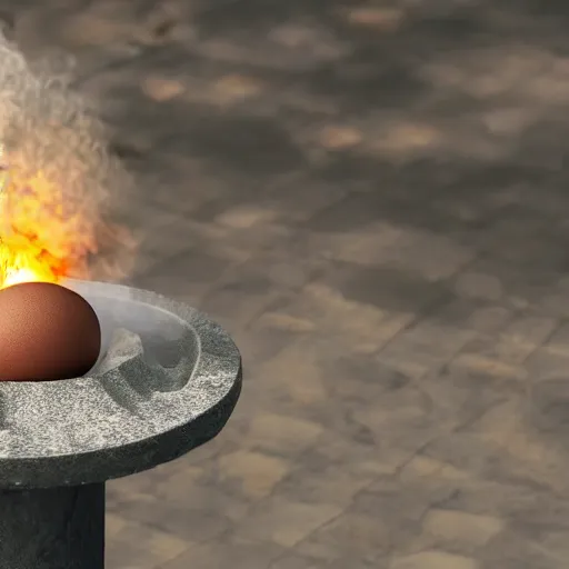 Image similar to cooking an egg on the hot concrete, hyper realistic, 4 k,