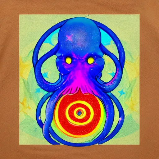 Image similar to rainbow cosmic octopus