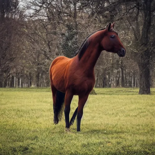 Prompt: a full shot of a horse