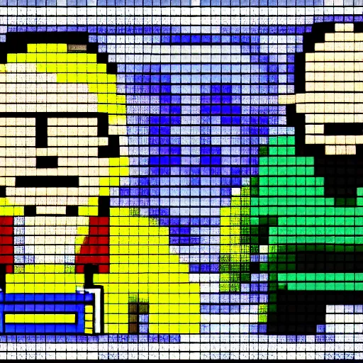 Prompt: a scene from breaking bad in 8 - bit pixel art