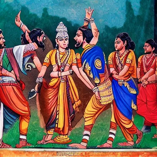 Prompt: a hindu epic about tottenham hotspur