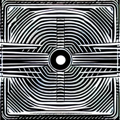 Image similar to scifi wall panel textures, by jack kirby, circle / bars / rectangle connecting shapes, flat, vector, seamless, organic ink, black and white only