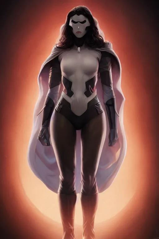 Prompt: characters portrait of Invincible mixed with Moon knight by ArtGerm and Tom Bagshaw, merged character, Full body shot, cinematic opening shot, 4k, highly detailed, cinematic lighting