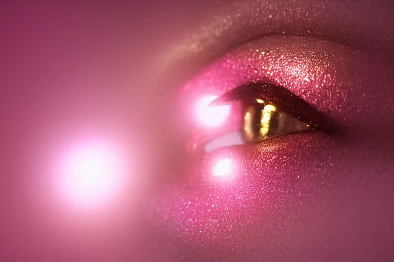 Prompt: pink diamonds fall like tears from her eyes, cinematic lighting, ray tracing, unreal engine 5, photorealistic, 8 k, uhd, extremely detailed, beautiful, elegant, intricate, foggy, golden ratio, medium close - up, perfect composition, dramatic, medium close - up, film still