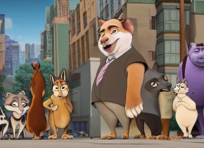 Image similar to seinfeld in zootopia ( 2 0 1 6 ) cgi animated cinematography, film still