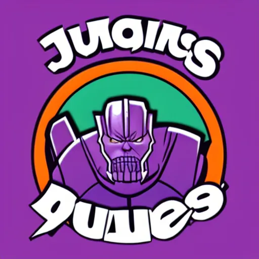 Prompt: logo for Thanos' juice bar