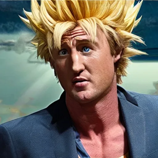 Prompt: movie still of owen wilson starring as vegeta in the 2 0 2 8 live action dragon ball z movie