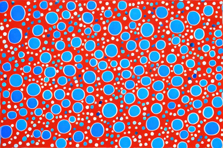 Image similar to artwork by yayoi kusama