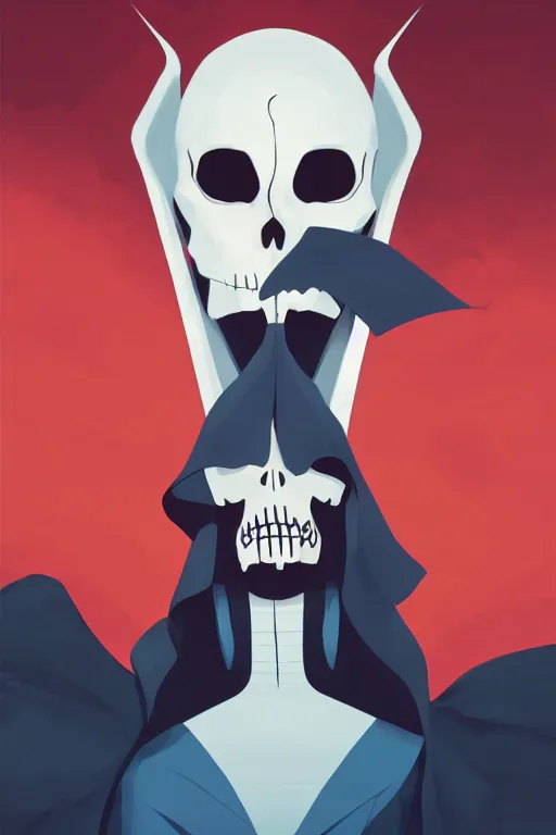 Prompt: face icon vector minimalist grim reaper, loftis, cory behance hd by jesper ejsing, by rhads, makoto shinkai and lois van baarle, ilya kuvshinov, rossdraws global illumination