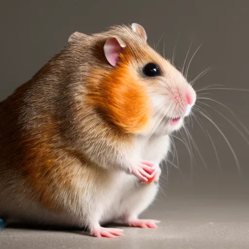 Prompt: photo of a hamster as princess leia, unedited,, sharp focus, 8 k