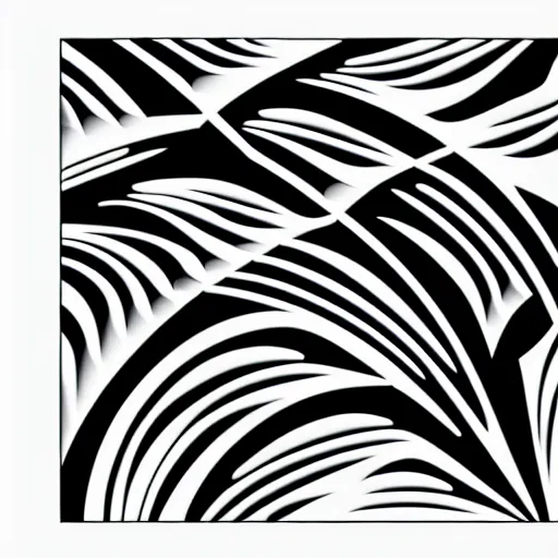 Image similar to black and white svg vector art panel for cnc plasma, laser, stencil, unique art deco forest design