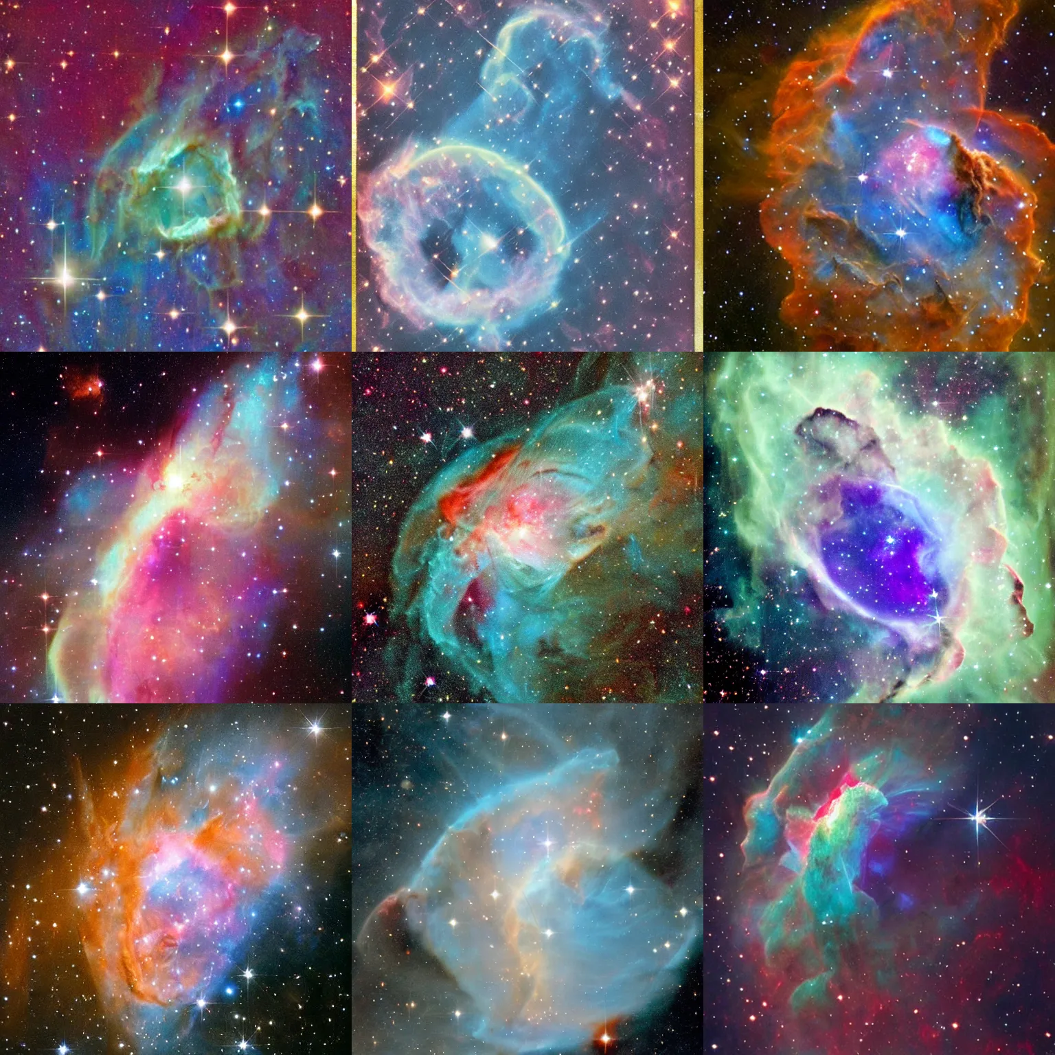 Prompt: a nebula in the shape of a goddess, hubble