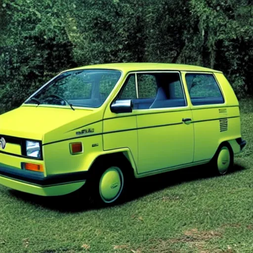 Image similar to 1980 Volkswagen designed by a lime, product photo,