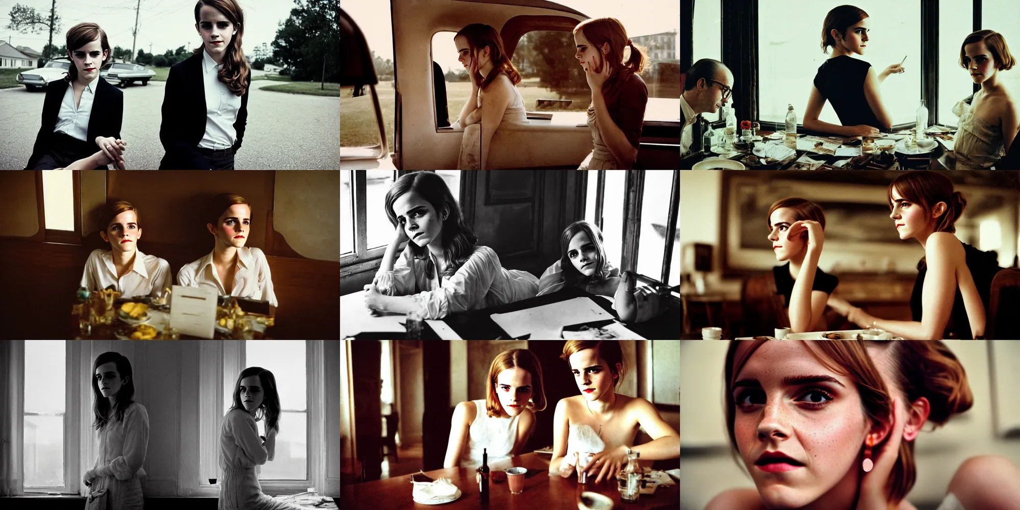 Prompt: emma watson greg rutkowski!!! william eggleston