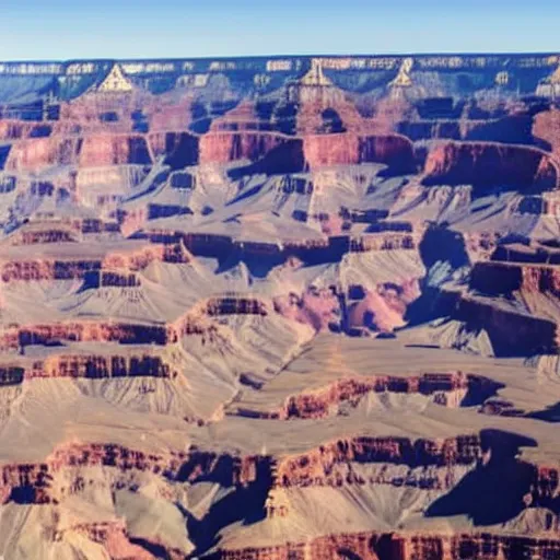 Prompt: view from a helicopter looking down into the grand canyon, photorealistic