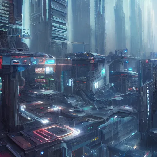 Image similar to sci fi city, 2 0 8 8, octane render / source, detailed, rossdraws, greg rutkowski, 8 k uhd, oil painting