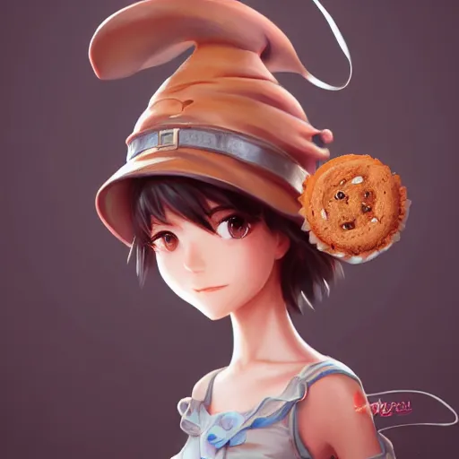 Prompt: personification of chocolate cupcake, cute hats, unreal engine, highly detailed, digital illustration by artgerm, tooth wu, studio ghibli, deviantart, sharp focus, artstation, bakery by greg rutkowsky, sweetes