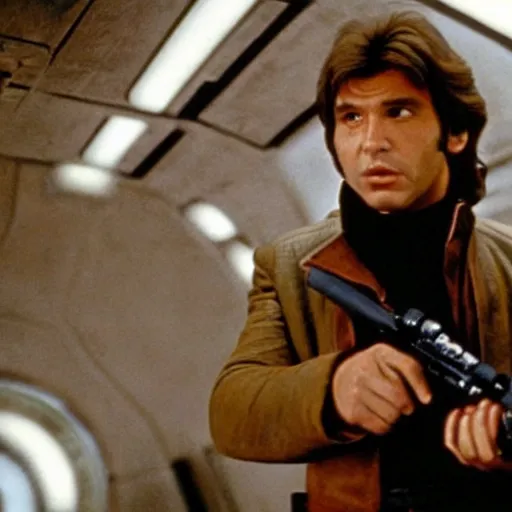 Image similar to A still of Al Pacino as Han Solo from Star Wars (1977). Extremely detailed. Beautiful. 4K. Award winning.