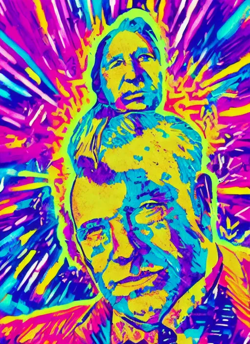 Prompt: alex jones by lisa frank and Zbigniew Brzezinski