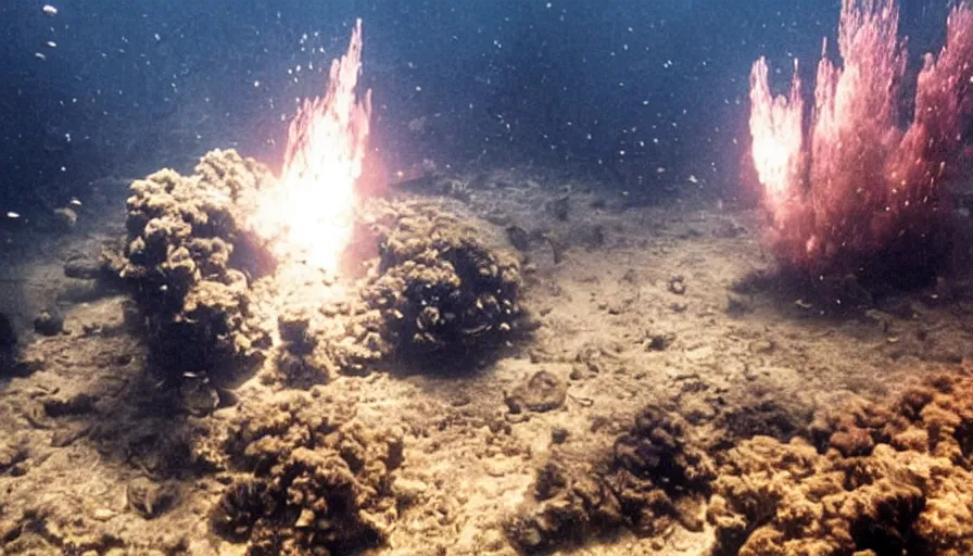 Image similar to Big budget movie, underwater explosion