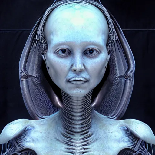 Prompt: alien princess from a far away world, Giger, 4K