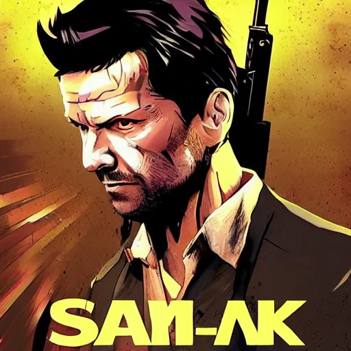 Prompt: Sam Lake starring as Max Payne