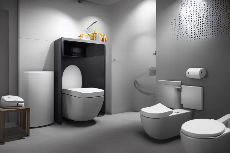 Prompt: gaming toilet, 4k