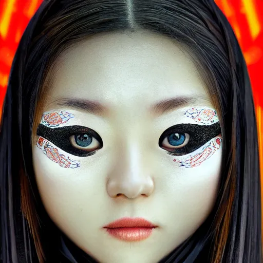 Prompt: photo of a beautiful female ninja, japanese, symmetrical face, gorgeous, high detail,