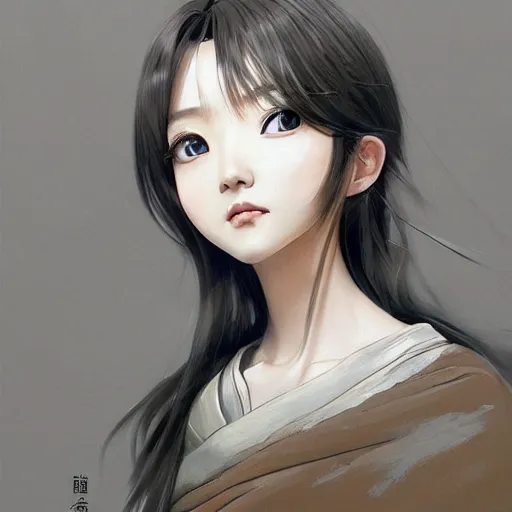 Image similar to dynamic composition, motion, ultra-detailed, incredibly detailed, a lot of details, amazing fine details and brush strokes, colorful and grayish palette, smooth, HD semirealistic anime CG concept art digital painting, watercolor oil painting of a young office lady, by a Chinese artist at ArtStation, by Huang Guangjian, Fenghua Zhong, Ruan Jia, Xin Jin and Wei Chang. Realistic artwork of a Chinese videogame, gradients, gentle an harmonic grayish colors.